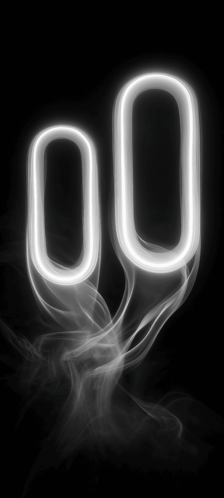 Minimal Neon Smoke Wallpaper on Black Background