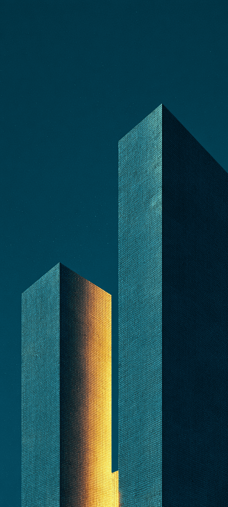 Minimalist Geometric Phone Wallpaper - 3D Abstract Architecture