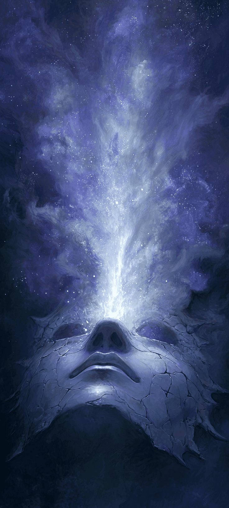 Celestial Dark Fantasy Wallpaper for iPhone 17 - Abstract Cosmic Art
