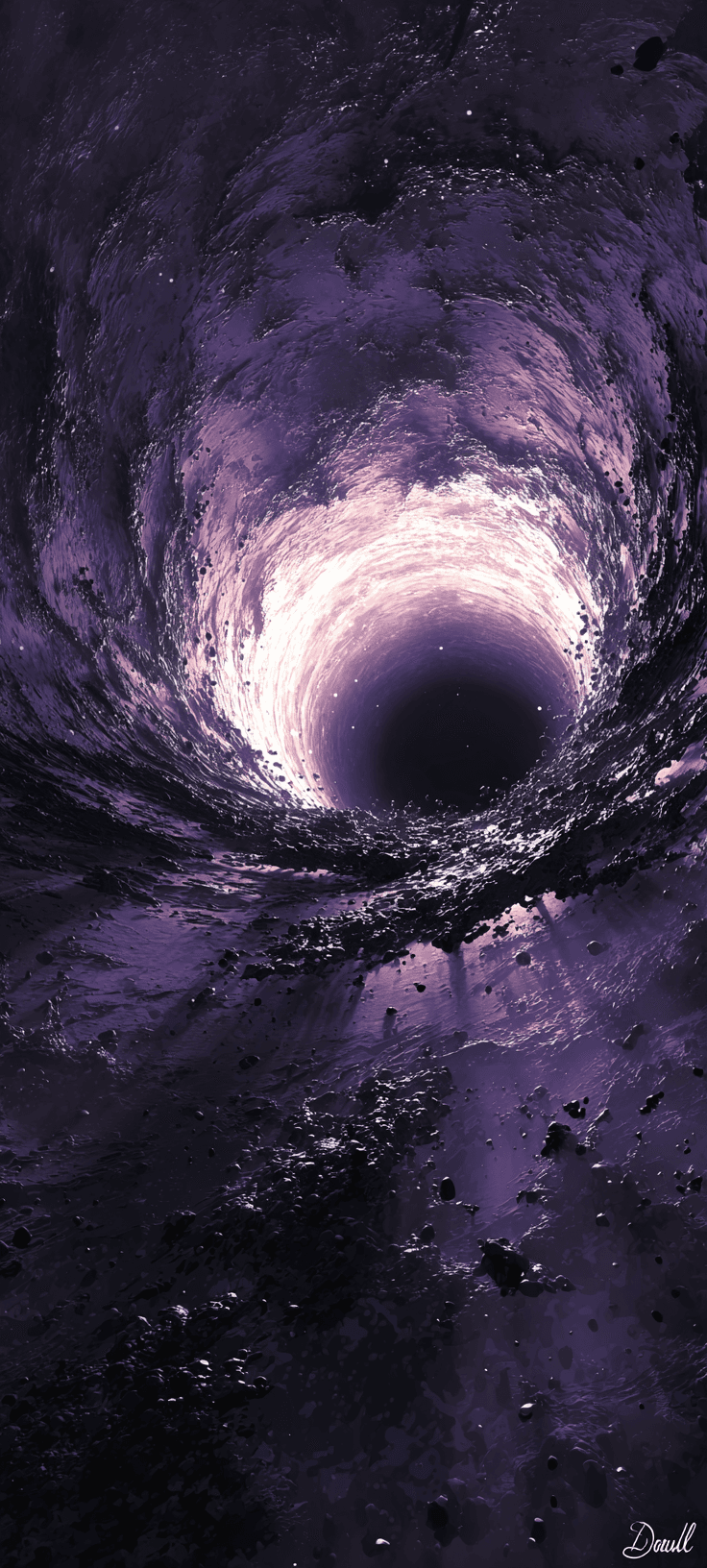 Deep Space Mystery: Dark Aesthetic 4K Mobile Wallpaper for iPhone and Android